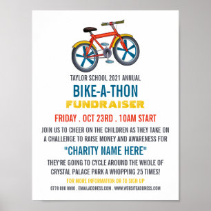 Child's Bike, Children's Charity Bike-a-Thon Event Poster