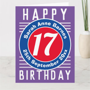 Child's Birthday Card with Age, Name, & Date