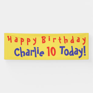 Child's Birthday Party Banner with Name and Age