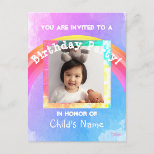 Child's Birthday Party Invitation Postcard