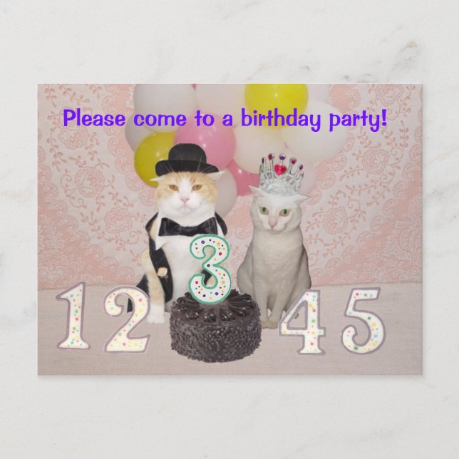 Child's Birthday Party Invitation Postcard (Front)