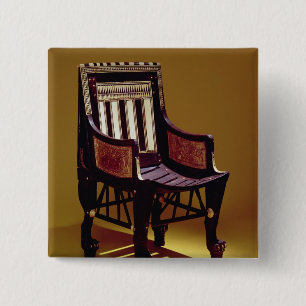 Child's chair, from the Tomb of Tutankhamun 15 Cm Square Badge
