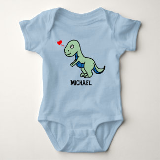 Child's Drawing of a T-Rex Baby Bodysuit