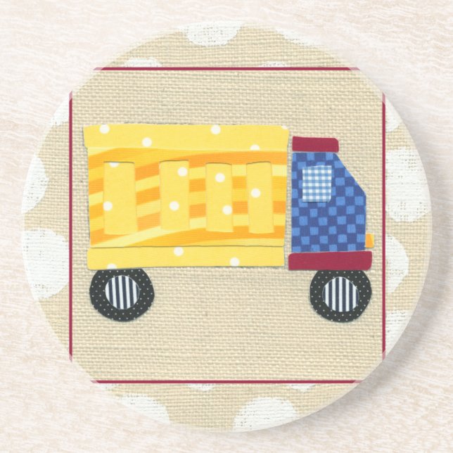 Child's Dump Truck by Chariklia Zarris Coaster (Front)