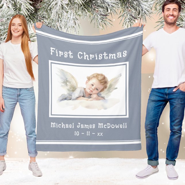 Child's First Christmas Baby Angel Fleece Blanket (Child's First Christmas Baby Angel Fleece Blanket)
