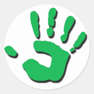 Child's Hand Classic Round Sticker