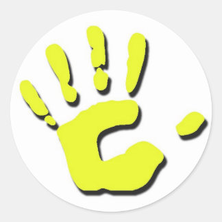 Child's Hand Print Classic Round Sticker