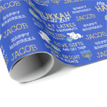 Child's Name Hanukkah Wrapping Paper Gift Wrap<br><div class="desc">Child's Name Hanukkah Wrapping Paper Gift Wrap</div>