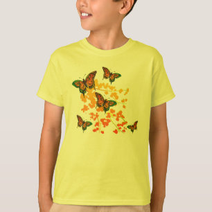 Childs Orange Butterfly T-Shirt