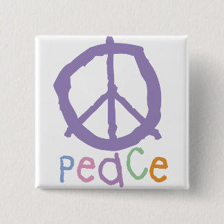 Child's Peace Sign 15 Cm Square Badge