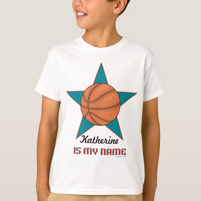 Child's Personalised Basketball T-shirt (Front)