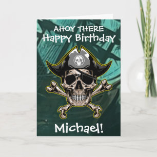 Child's Pirate Happy Birthday Card