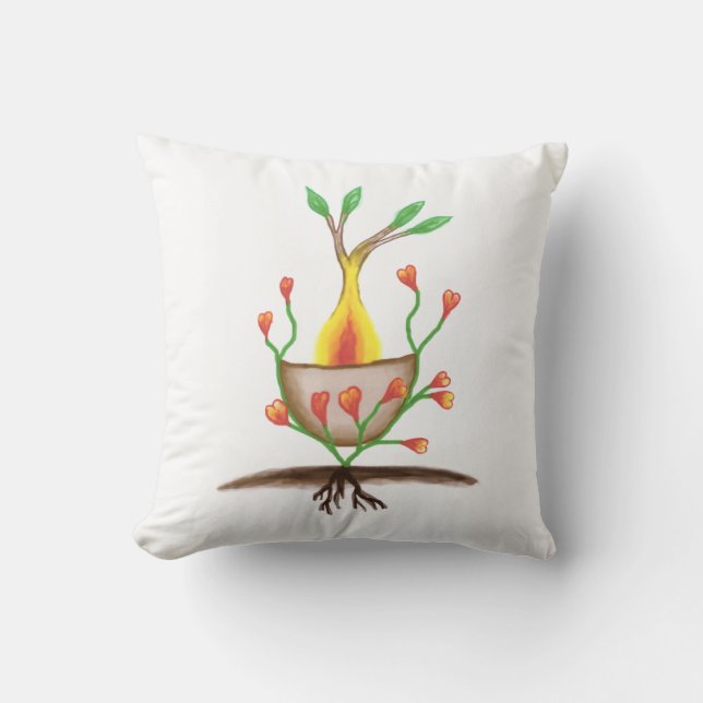 Child's Plant Art Cushion (Front)