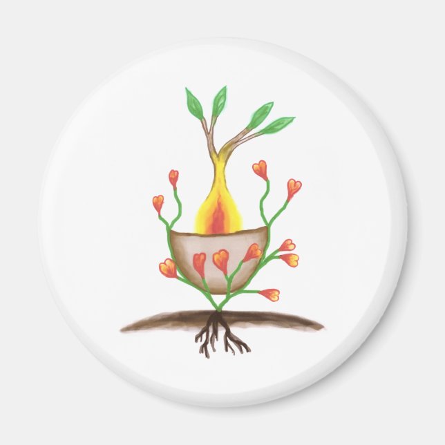 Child's Plant Art Magnet (Front)