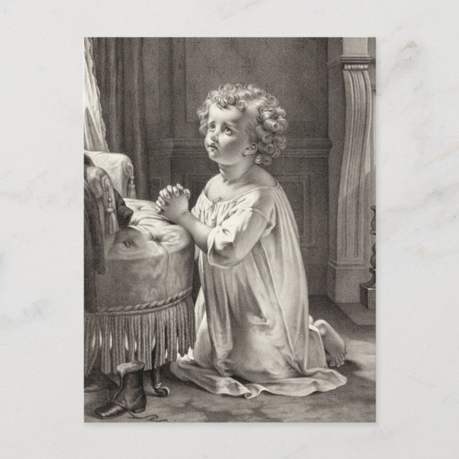 "Child's Prayer" postcard (Front)