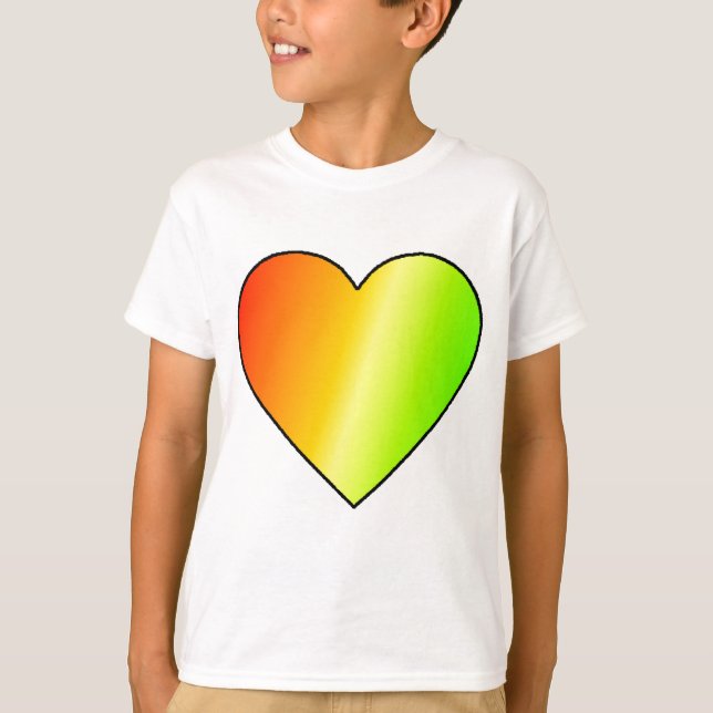 Childs Rainbow Heart T-Shirt (Front)