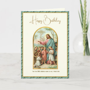 Child's Religious Birthday Jesus Scripture Card