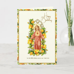 Child's Religious Birthday Jesus Scripture  Card