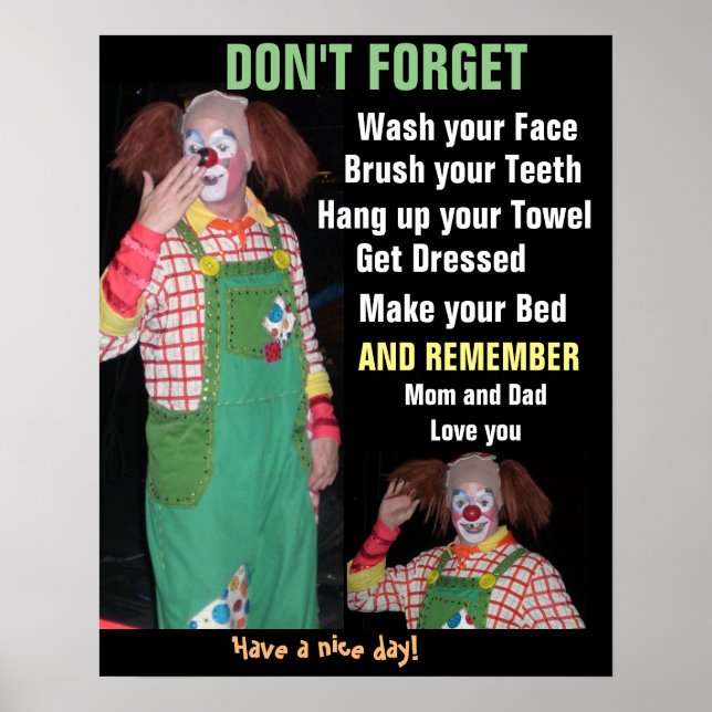 CHILD'S REMINDER LIST  poster (Front)