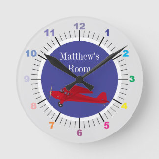 Child's Room Wall Clock Aeroplane