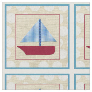 Child's Sailboat by Chariklia Zarris Fabric