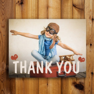 Child's Thank You Hearts Postcard