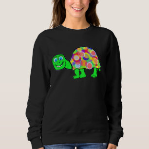 Childs Turtle To Tortoise Abstract Colour Circles Sweatshirt