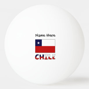Chile and Chilean Flag Personalised Ping Pong Ball
