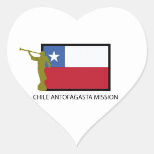 Chile Antofagasta Mission LDS CTR Heart Sticker