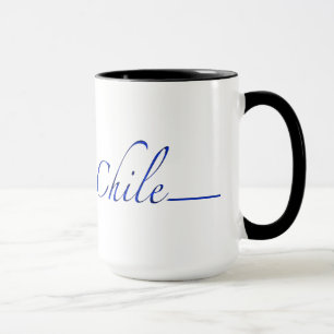 Chile (blue script) mug