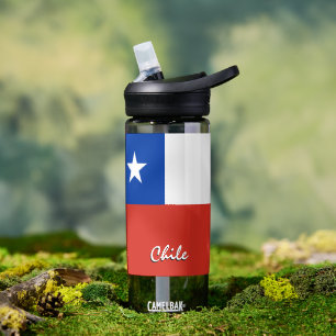 Chile bottle, patriotic Chilean Flag Water Bottle