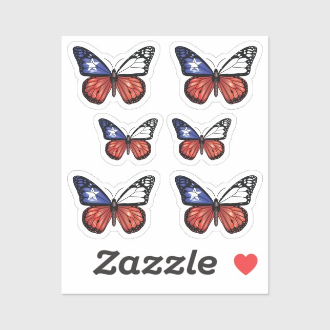 Chile Butterfly Monarque Flag (Sheet)