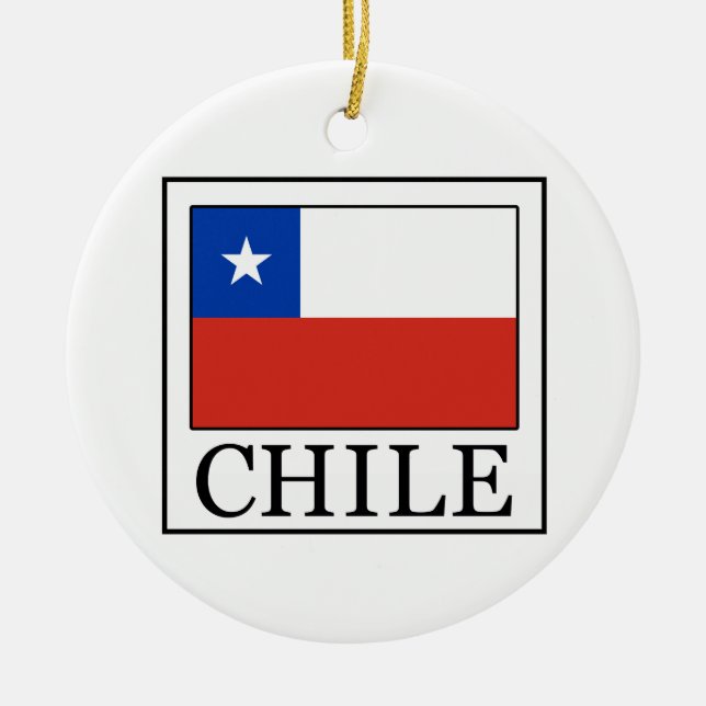 Chile Ceramic Tree Decoration (Front)