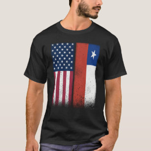 Chile Chilean American Flags Proud USA Chile T-Shirt
