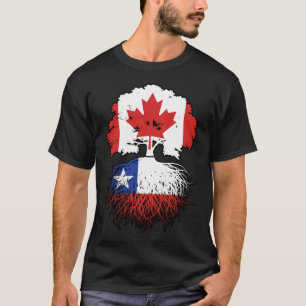 Chile Chilean Canadian Canada Tree Roots Flag T-Shirt
