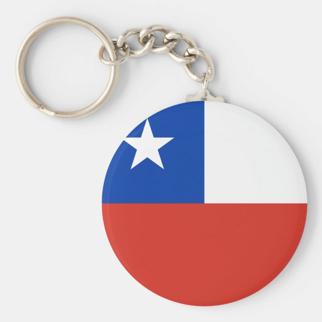 Chile (Chilean) Flag Key Ring (Front)
