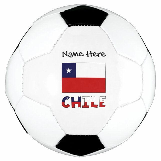Chile Chilean Flag Personalised  Soccer Ball (Front)