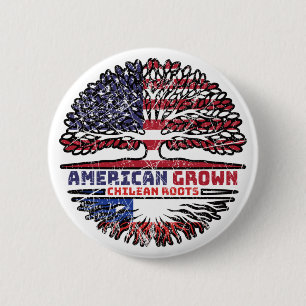 Chile Chilean US American USA United States Tree 6 Cm Round Badge