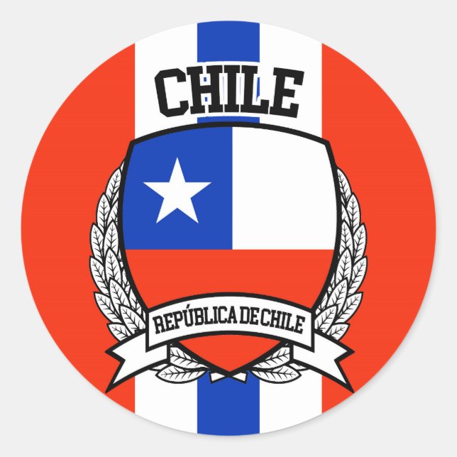 Chile Classic Round Sticker (Front)