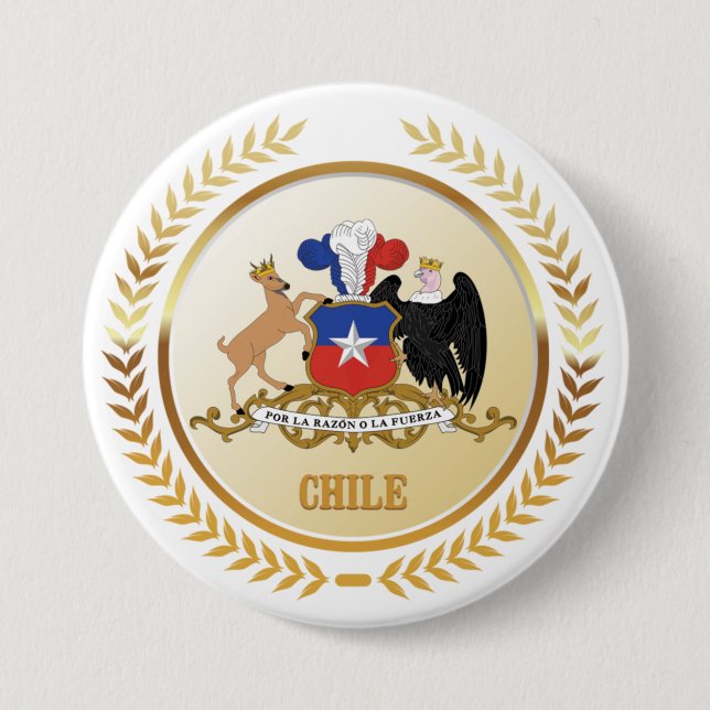 Chile Coat Of Arms 7.5 Cm Round Badge (Front)