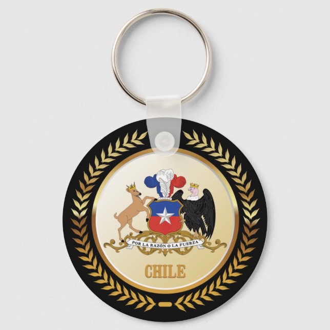 Chile Coat Of Arms Key Ring (Front)