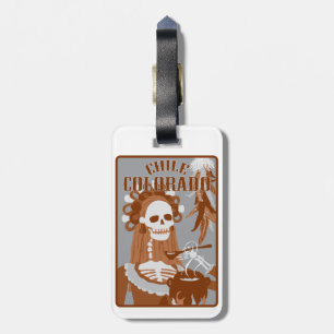 chile colorado : orange burn luggage tag