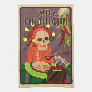 chile colorado tea towel