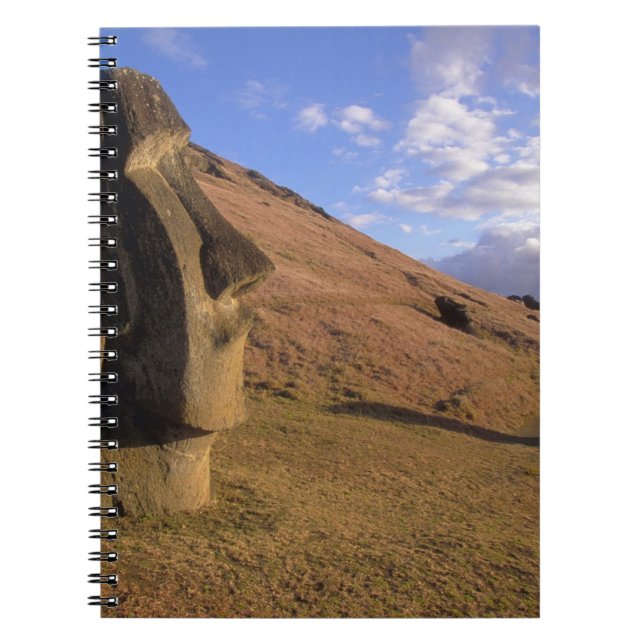 Chile, Easter Island. Hillside with Moai Spiral Notebook (Front)
