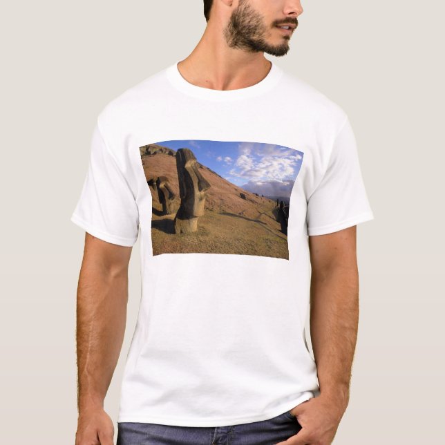 Chile, Easter Island. Hillside with Moai T-Shirt (Front)