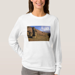 Chile, Easter Island. Hillside with Moai T-Shirt