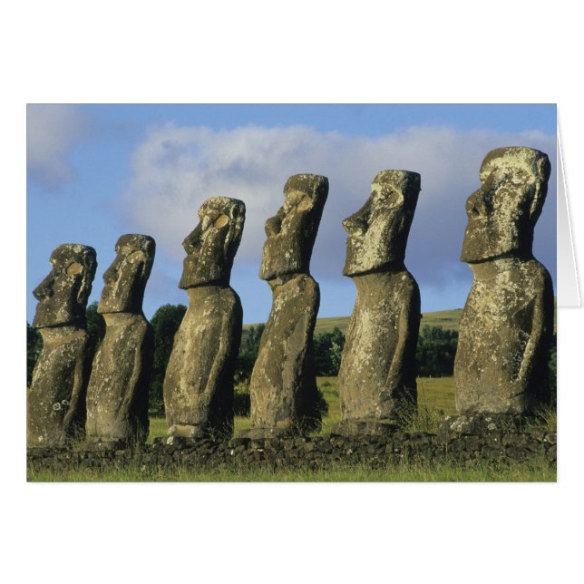 Chile, Easter Island, Rapa Nui, Ahu Akivi (Front Horizontal)