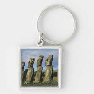 Chile, Easter Island, Rapa Nui, Ahu Akivi Key Ring