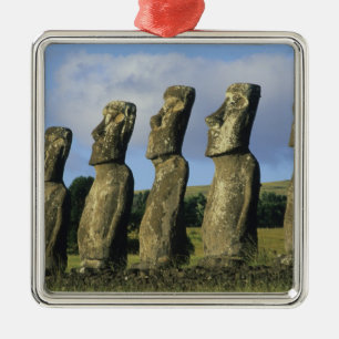 Chile, Easter Island, Rapa Nui, Ahu Akivi Metal Tree Decoration
