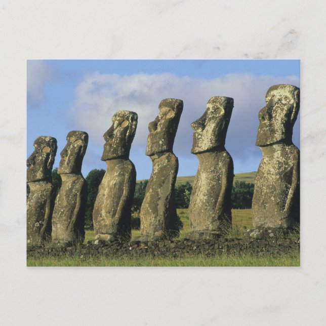 Chile, Easter Island, Rapa Nui, Ahu Akivi Postcard (Front)